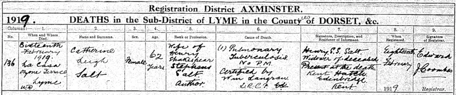 catherine leigh salt death certificate