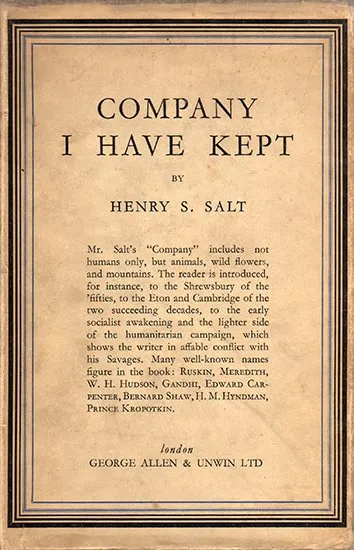 Company I Have Kept - Henry S. Salt