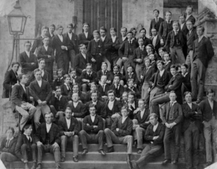 Henry Salt, seated fourth step on right, at Eton in 1871