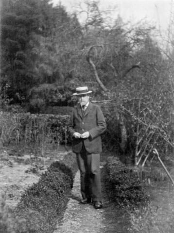 Henry Salt in Garden possibly at Tilford Cottage