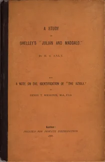 A Study of Shelley's Julian and Maddalo - Henry S. Salt