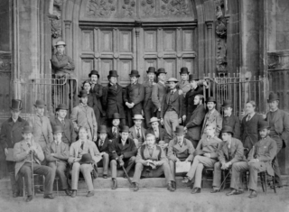 Henry Salt, standing second from left, at King's College in 1874